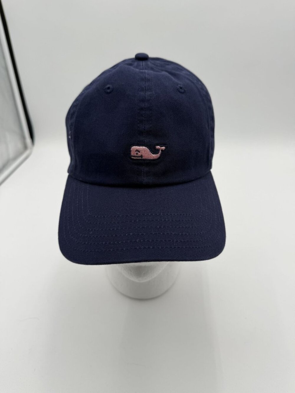 Vineyard Vines Navy Whale Logo Baseball Cap Adjustable Strapback Cotton Hat